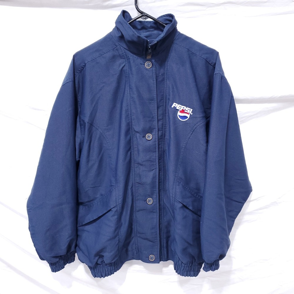 Vintage Pepsi Embroidered Women's Nylon Lightweight Windbreaker Jacket XL